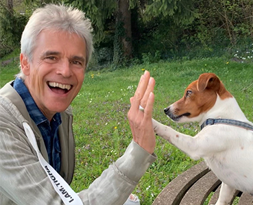 Thomas mit Hund Joppy